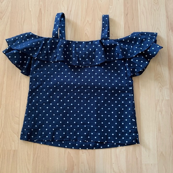 J. Crew Polka Dot Off The Shoulder Blouse - Picture 5 of 5